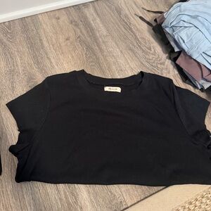 Madewell black ribbed tshirt